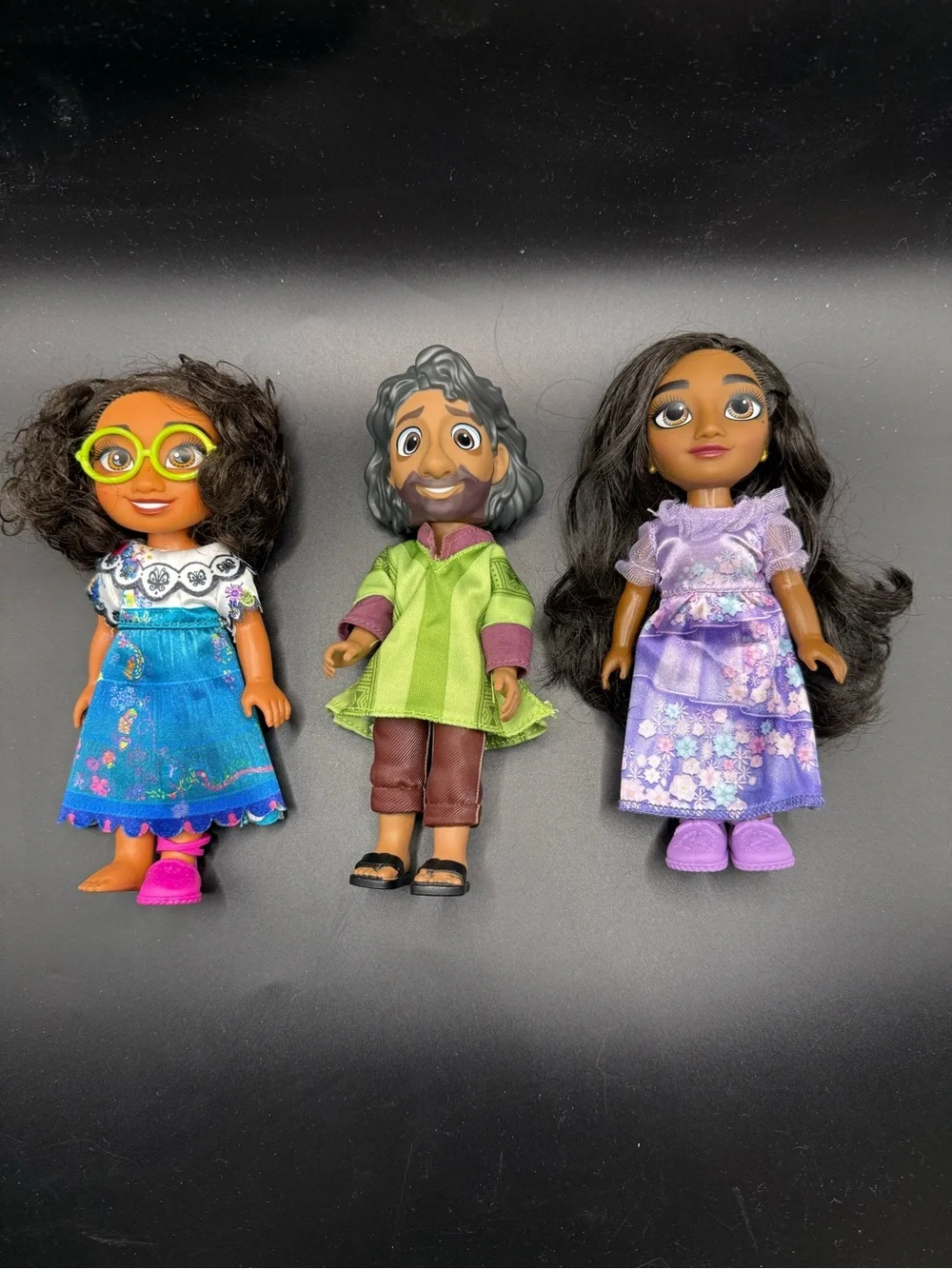 Disney Encanto Mini Doll Trio with Blue, Green, Purple Outfits